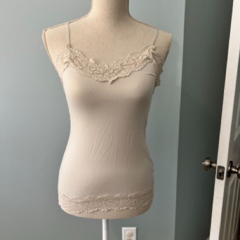 White House Black Market Lace Cami Cream Size XS